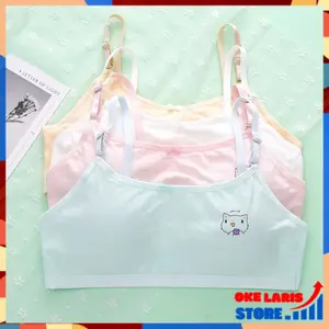 OLS (COD) Miniset Seamless Remaja 7031 Tanpa Kawat Bra Tanktop Miniset Anak Perempuan Polos Busa Bisa Dilepas