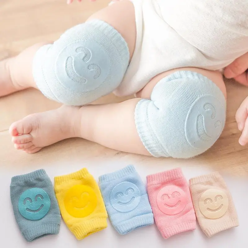 Tất Mùa Hè Cho Bé, Miếng Đệm Khuỷu Tay, Miếng Đệm Đầu Gối Tập Bò Cho Trẻ Mới Biết Đi, Miếng Đệm Đầu Gối Mặt Cười