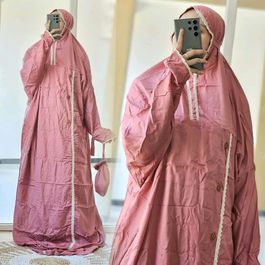MUKENAH HADROMAUT SALWA Terbaru by Al Adawiyah Rayon Renda Muslim Dewasa Terusan