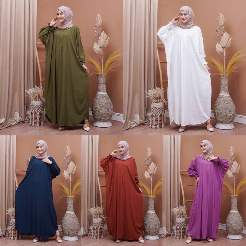 Gamis Kaftan Jumbo Gogo Sakdres Kaftan Jumbo Rayon Panjang 5