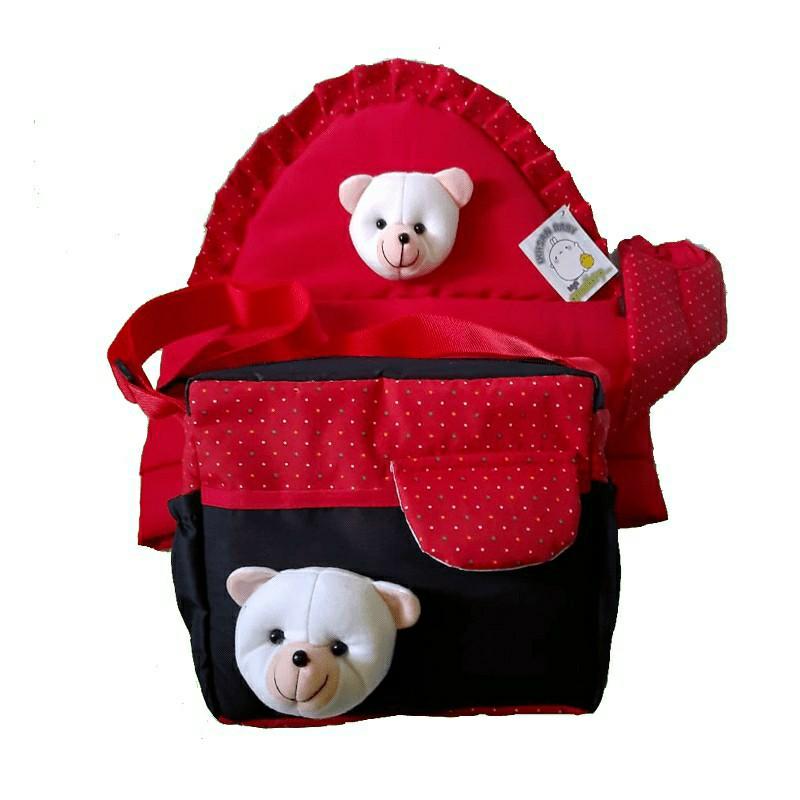 Set Tas Bayi Kecil dan Gendongan Samping Bayi Balita 2in1 Bags Ransel 5