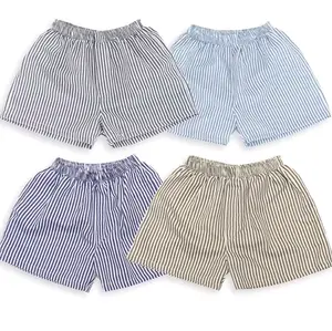 5 pcs celana kolor pendek wanita-pria unisex salur garis garis hotpant kekinian murah