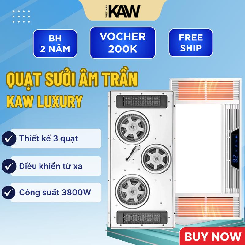  Quạt Sưởi Âm Trần Công Suất 3800W Đèn Sưởi Nhà Tắm 4 Chức Năng Sưởi Ấm Kép - Bảo Hành 12 Tháng quạt 