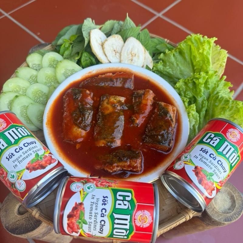 [ Nguyệt Anh ] [ 3 Hộp Cá Mòi Chay Đạm Đậu Nành Công Ty ( Mỗi Hộp 150 Gram - Mỗi Hộp Có 2 Khứa Cá ) ]