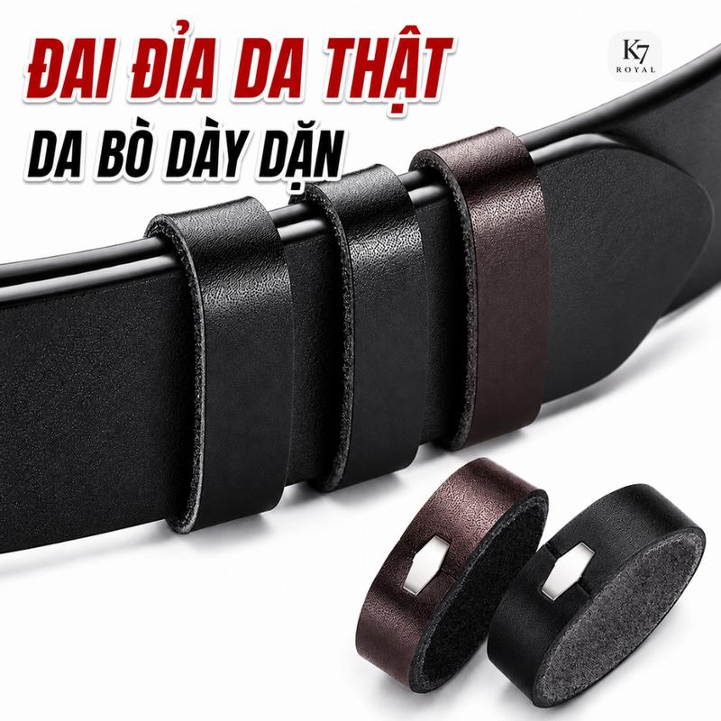 Đỉa da thật thắt lưng nam, vòng cố định thắt lưng nam da bò thật cho mọi loại…