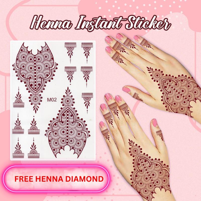 Latest Design Instant Henna Waterproof Sticker For Bride Stiker ...