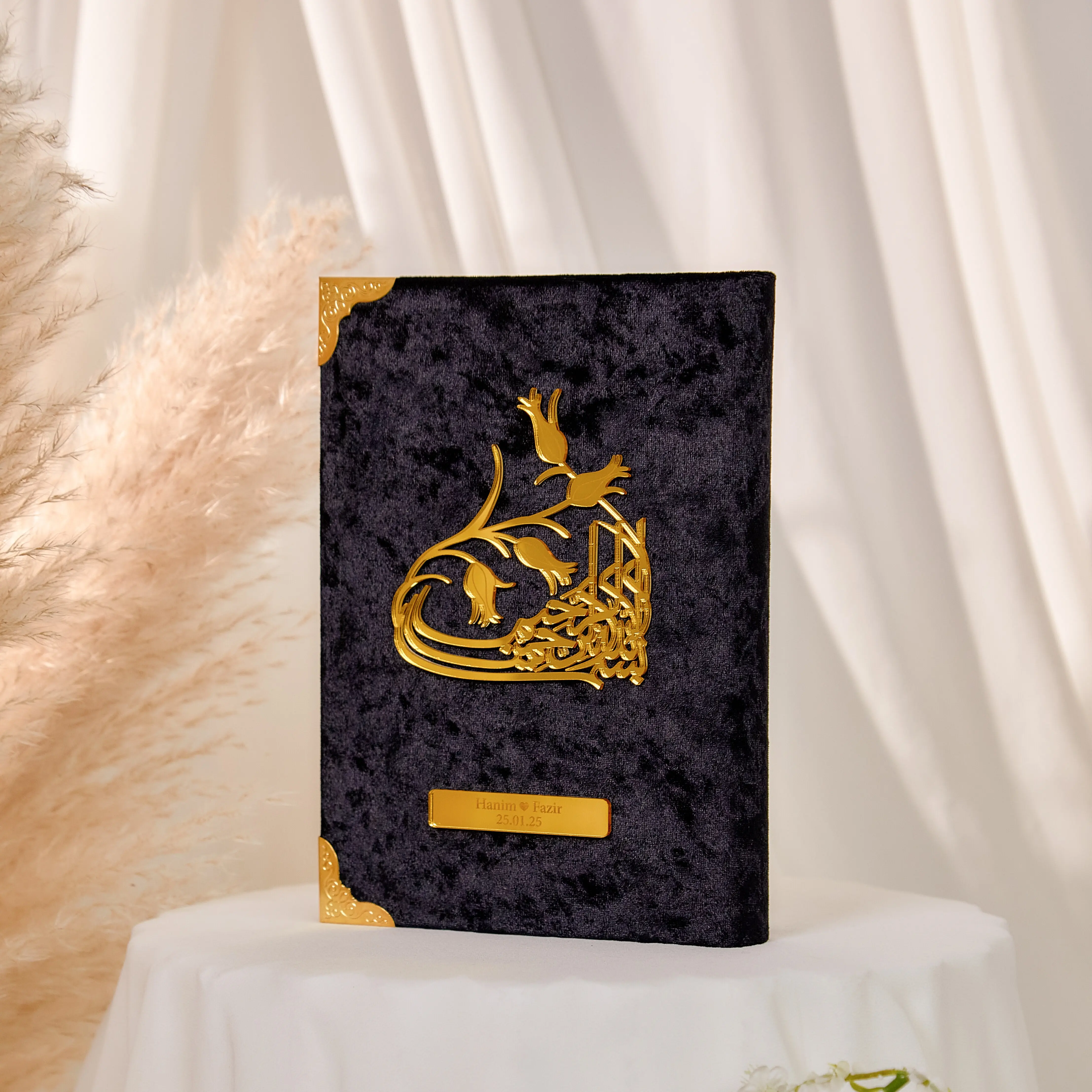 [SAIZ A5]Hanna Mirae AlQURAN Baldu Hantaran Ukir nama Cover
