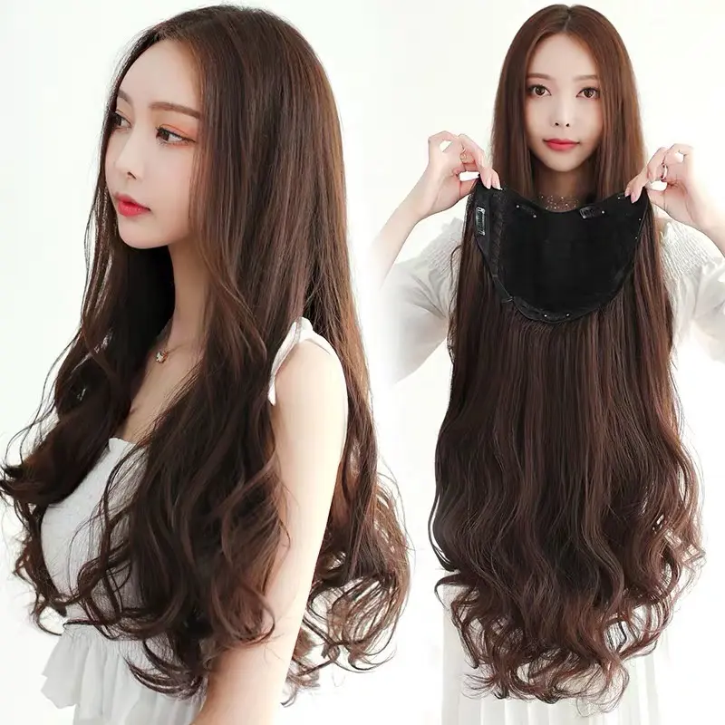 U-shaped half head wig, 65 centimeters long, delivered to Thailand