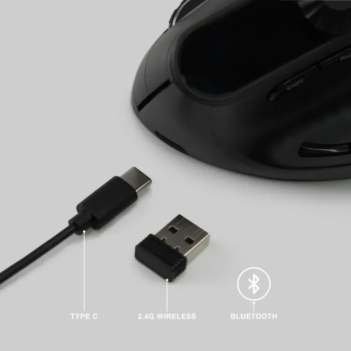 Rexus Clif Pro QV280 / QV-280 Mouse Office Ergonomic Vertical Wireless Bluetooth Mice 3
