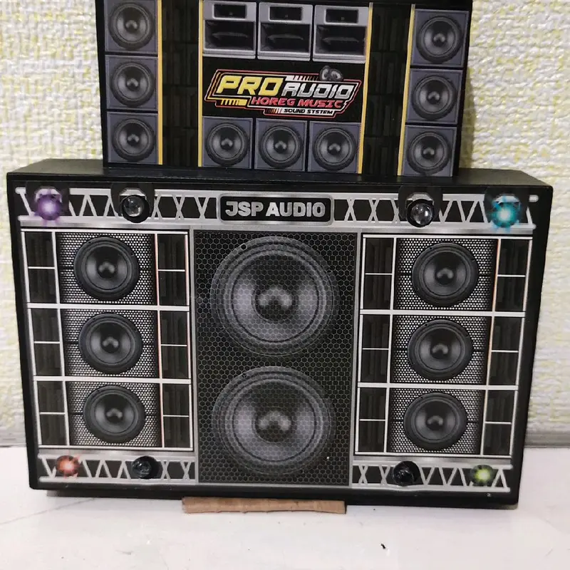 Miniatur sound Horeg Viral, Mainan Sound bisa bunyi dan lampu disko, harganya murah bisa untuk di jual lagi, bida buat Truk/colt bak 7