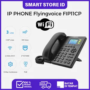IP PHONE Flyingvoice FIP11CP POE WIFI COLOUR VOIP IP PHONE  FLYING VOICE Garansi