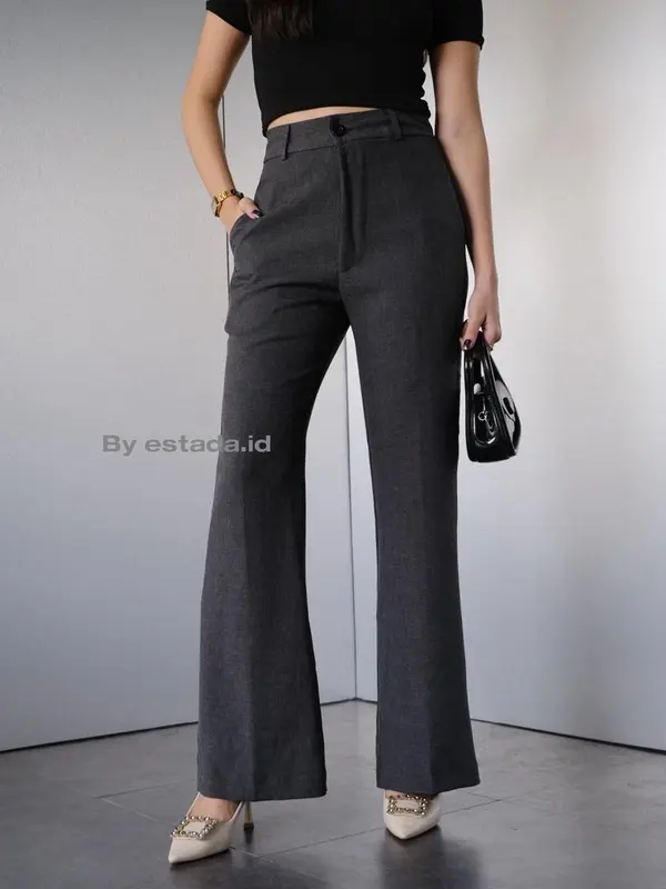 TOOMI PANTS / CELANA PANJANG HIGHWAIST / CELANA CUTBRAY HIGHWAIST / CELANA WANITA 0