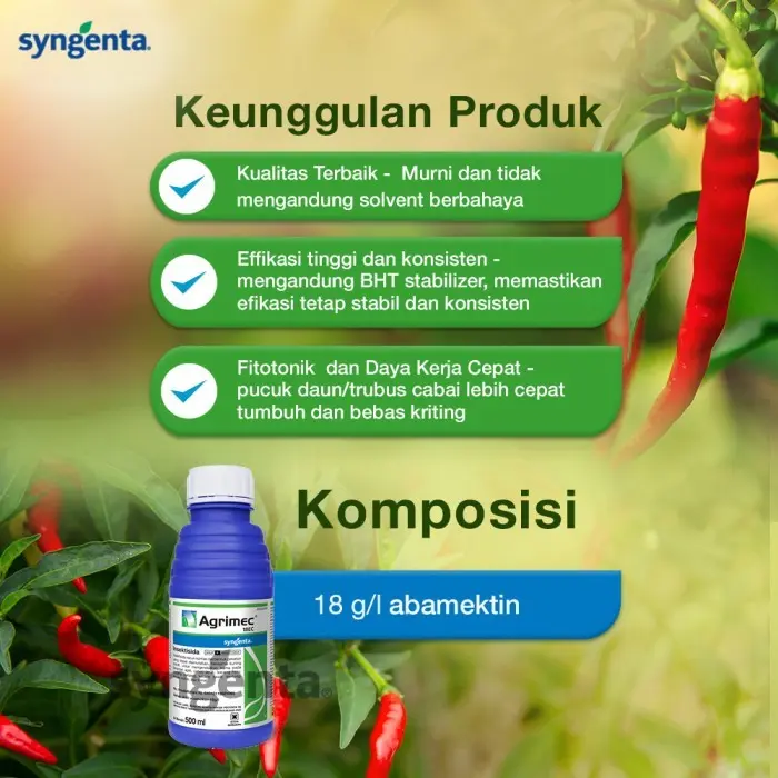 Agrimec 18 EC Insektisida Pembasmi Hama Serangga 250ml 500ml