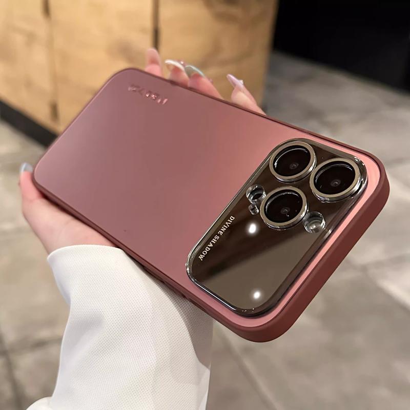 Ốp Điện Thoại Mờ Mạ Điện, Thiết Kế Sang Trọng, Ốp Di Động Kính, Chống Rơi, Ốp Điện Thoại, Tương Thích Với iPhone 15, IP 14, 11, 13, 12, Pro Max, Plus, Ốp Ống Kính PC, Phụ Kiện Lấp Lánh Điện Thoại, Chống Sốc Cầm Tay Case