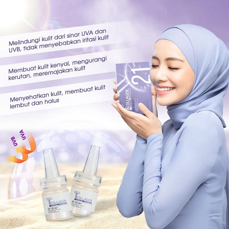 [BELI 2] SEYOUL Serum Tabir Surya Sel Stem x10 Collagen SPF 50 PA+++ Perawatan Berjerawat Facial Wajah serum sunscreen whitening sunscreen  penghilang sunscreen bruntusan 4