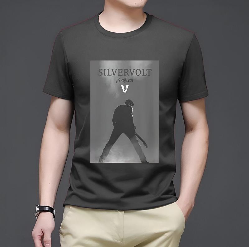 Baju Kaos Pria Distro Silvervolt Original Tangan Pendek Tshirt Oblong Cowok dan Wanita Dewasa Simple Keren Bahan Katun Combed 30S Variasi Ukuran M L XL Sablon High Quality Standar Kain Lembut Nyaman Polos 2
