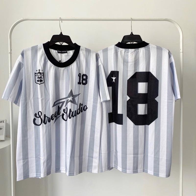 Áo Jersey lưới số 18 thời trang nam nữ form oversize - Thoáng mát, đơn giản, phong cách - Menswear 2