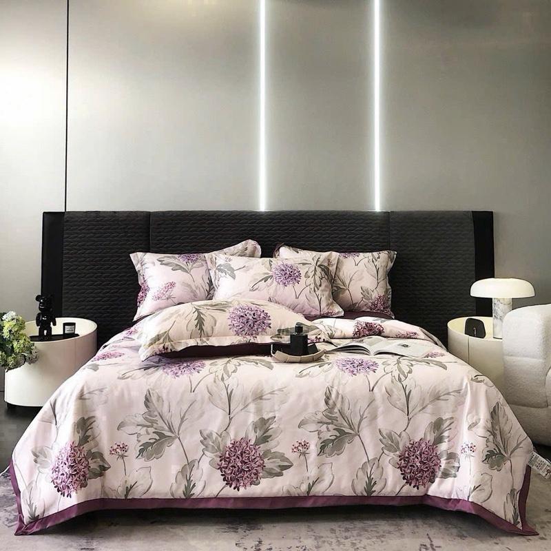  Set Chăn Ga Lụa Thái 4 Món - 5 Món   bọc chun cho đệm từ 3-12cm   