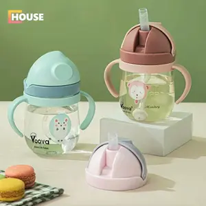 Cangkir/ Botol Susu Bayi dan Anak Anak/ Cup Botol Bayi Dengan Sedotan 300ML
