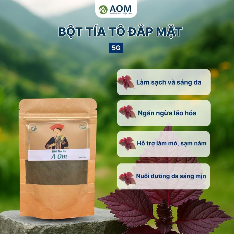 Bột Tía Tô Đắp Mặt A OM SAPA Skincare dưỡng da cấp ẩm, giảm thâm nám - Dung tích 50g 0