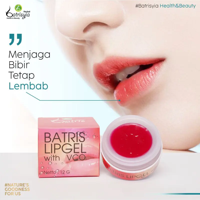 Lip Gel Batrisyia Herbal - Lipgel Melembabkan, Mencerahkan dan Melembutkan Bibir 3