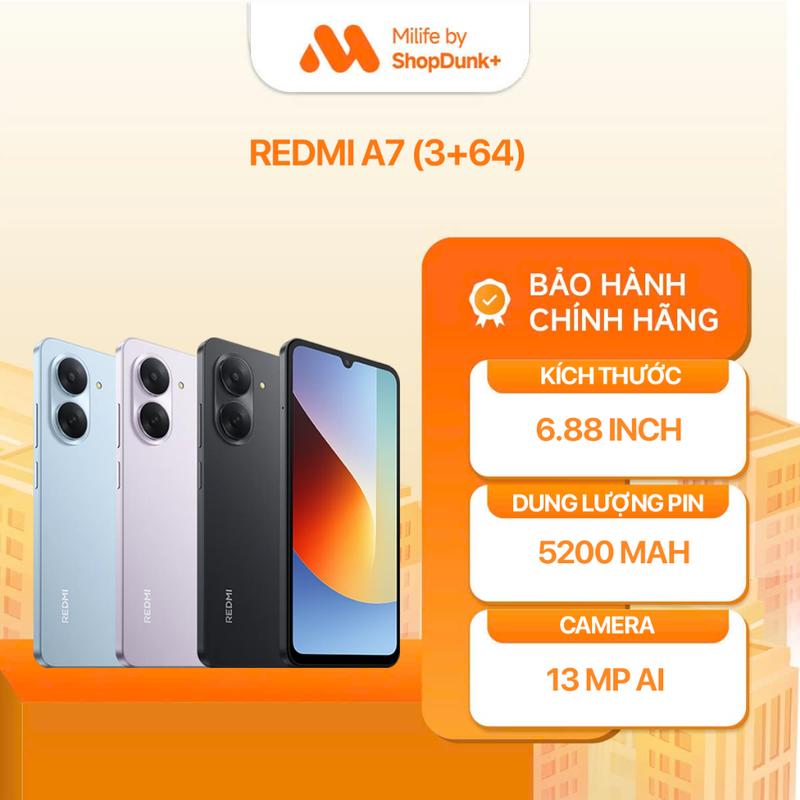Điện thȯại Xiaomi Redmi A7 3GB 64GB chính hãnġ Bảo Hành 18 Tháng
