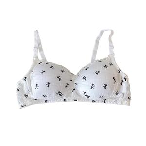 Áo Ngực, Đồ Lót Nữ Tính, Phong Cách Ngọt Ngào Có Nơ, Ngực Nhỏ Chun, Không Có Vòng, Chất Liệu Ren Và Bong Bóng, Phong Cách Nhật Bản, Dễ Thương Và Gợi Cảm, Thích Hợp Cho Áo Ngực