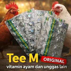 Tee M AM Vitamin Ayam dan Unggas Original Isi 1 Strip - Produk Asli untuk Kesehatan Ayam dan Unggas