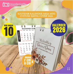 (ISI 40PCS)Souvenir Kalender Mini 2026 / Souvenir Pernikahan / Souvenir Event Kertas Foto Ultah