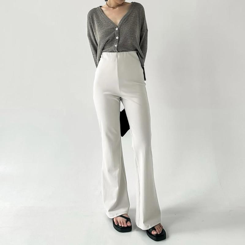 Outfitone - Celana Panjang Highwaist Flare Pants - Highwaist Kulot Cutbray Wanita 3