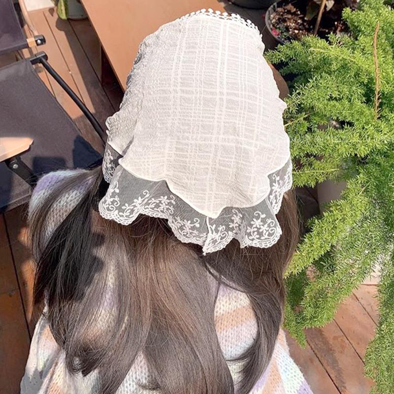 Town Shell - Bando Raw Lace Korean Head Band / Bandana Kain / Bando Kekinian / scarf 1