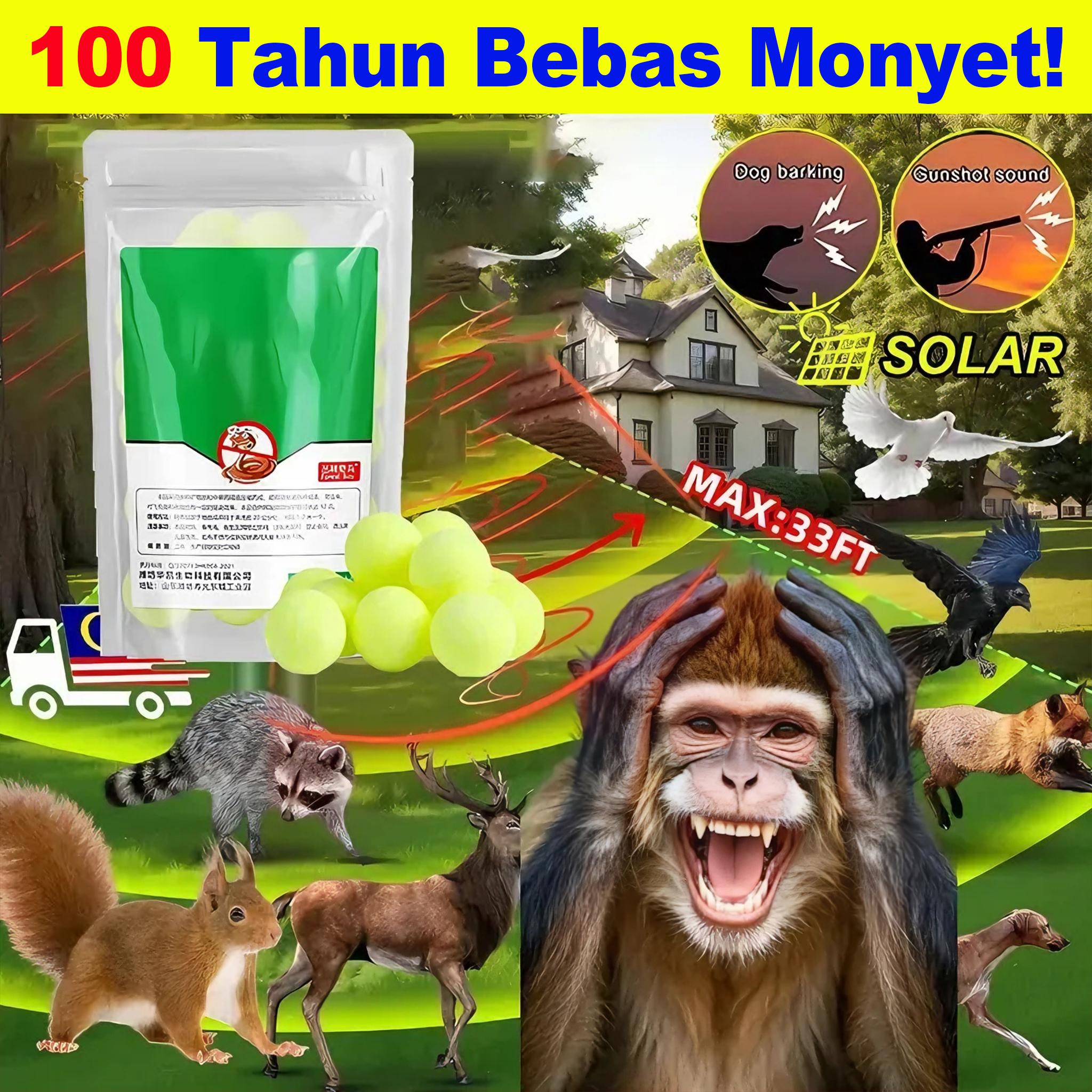 10 tablet/pil penangkal monyet potensial - diformulasikan secara ilmiah untuk menakut-nakuti monyet, aman dan tidak beracun.