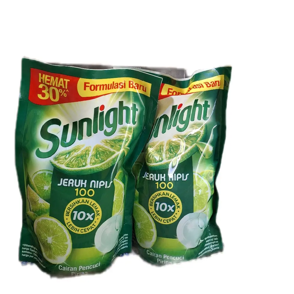 Paket Pencuci Piring Sunlight Jeruk Nipis 650ml (2 Pcs) Cairan
