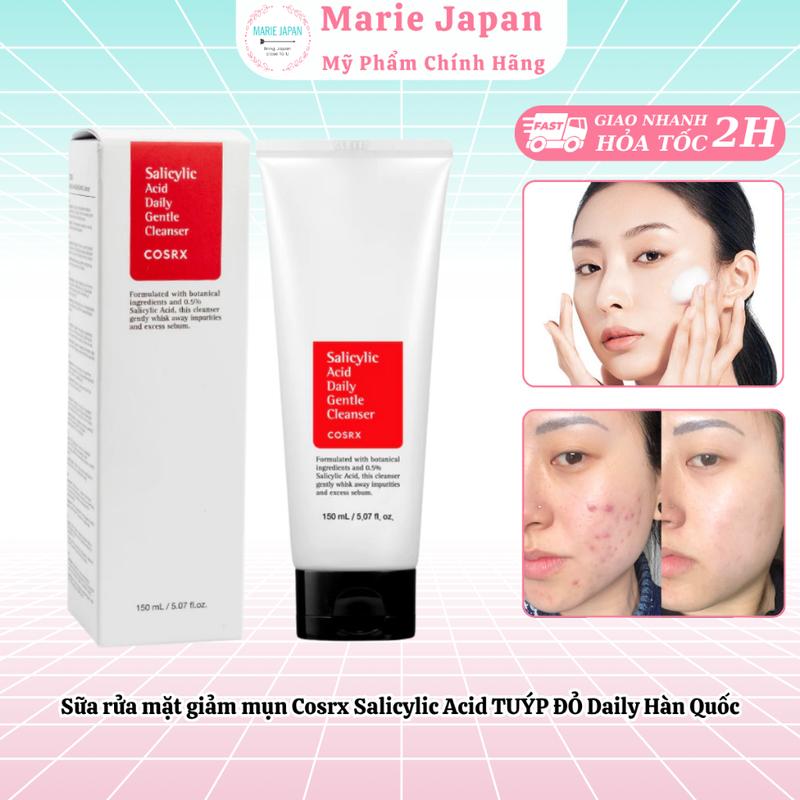Sữa rửa mặt giảm mụn Cosrx Salicylic Acid TUÝP ĐỎ Daily