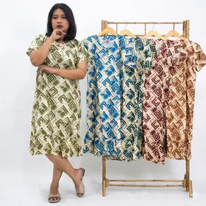 Jelita Daster Rayon Midi Wanita Santai Harian