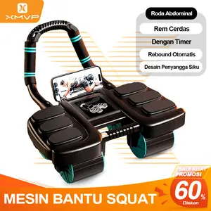 XMVP Latihan kebugaran roda perut rebound otomatis novel berwarna-warni Kursi Lari