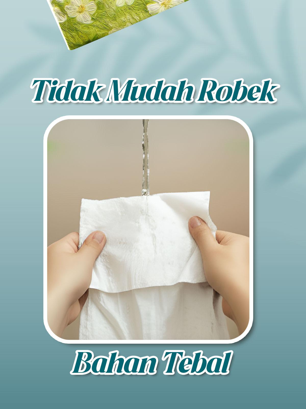 Yasmine Tisu 6 PACK 360 helai 3 ply soft facial tissue tisu serbaguna 100% Serat Alami Tidak Mengandung Bahan Kimia Aman untuk Semua Kulit