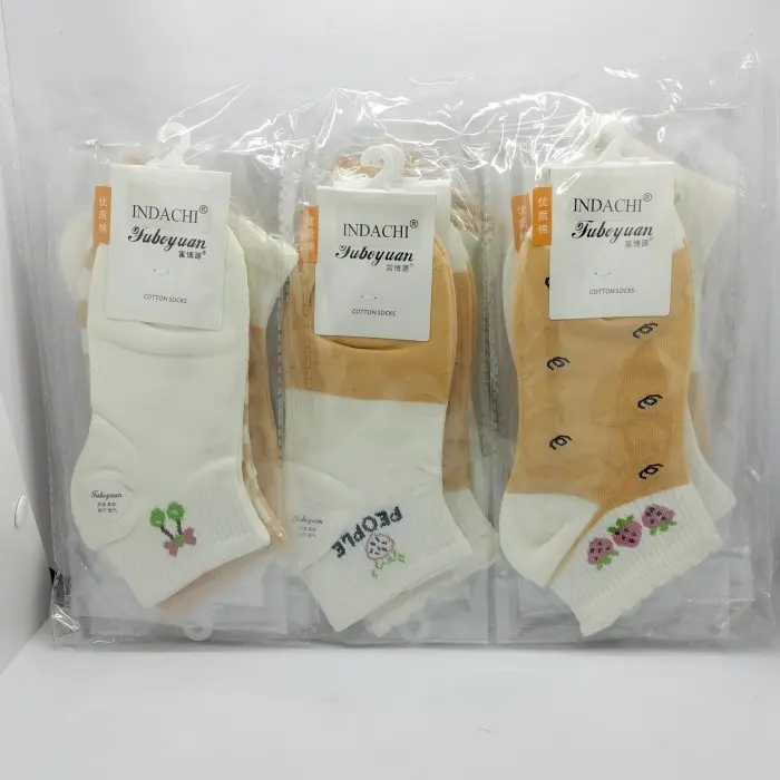BimL. BELI 1 ISI 6 Kaos Kaki Wanita Mata Kaki Motif Ladies Ankle SoGrosir 3