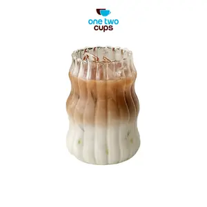 One Two Cups Gelas Kaca Borosilicate Aesthetic Coffee Glass - GK23