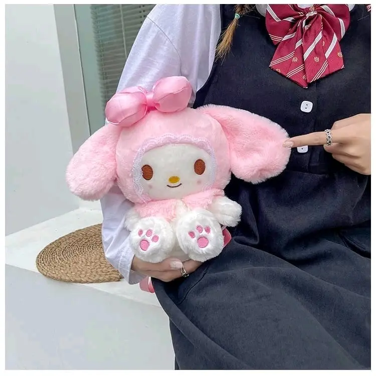 Tas Sanrio Melody Ransel Boneka Mewah Lucu Melody Backpack Kawall Toy Doll Plush 3
