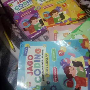 (Isi 5 Buku) PAKET BUKU JAGO CODING ANAK TK PAUD - Bisa Belajar Tanpa Komputer - Aktivitas Coding Superlengkap - Buku Coding Untuk Anak SD - konten padat full color - Coding For Kids 6 7 8 Tahun
