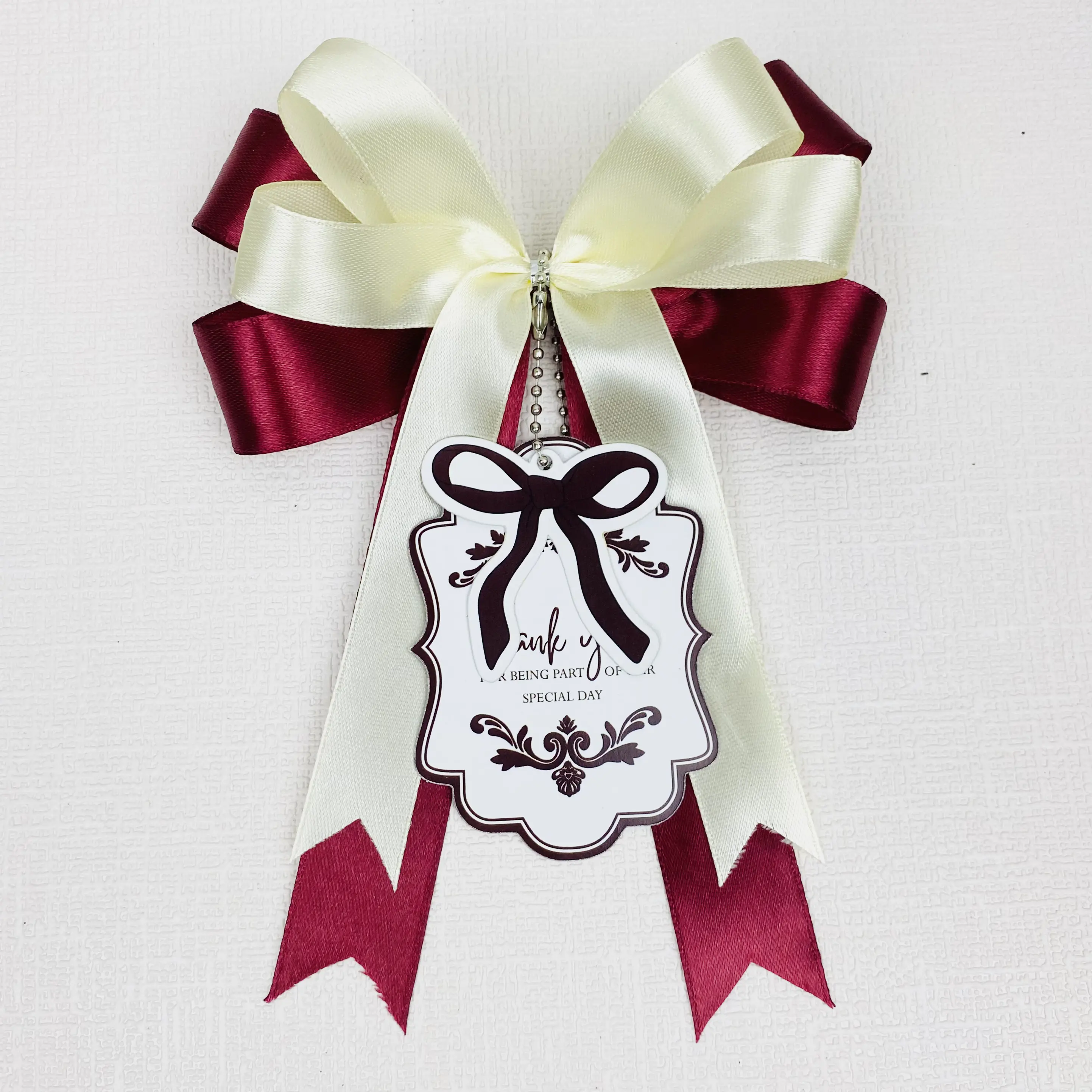 Hangtag + Pita Maroon Cream