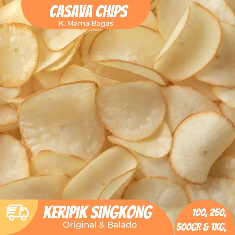 Keripik singkong Original Asin gurih Balado Keripik Singkong Kriuk Makanan cemilan singkong goreng Keripik Asli Homemade Camilan Manis Pedas 2