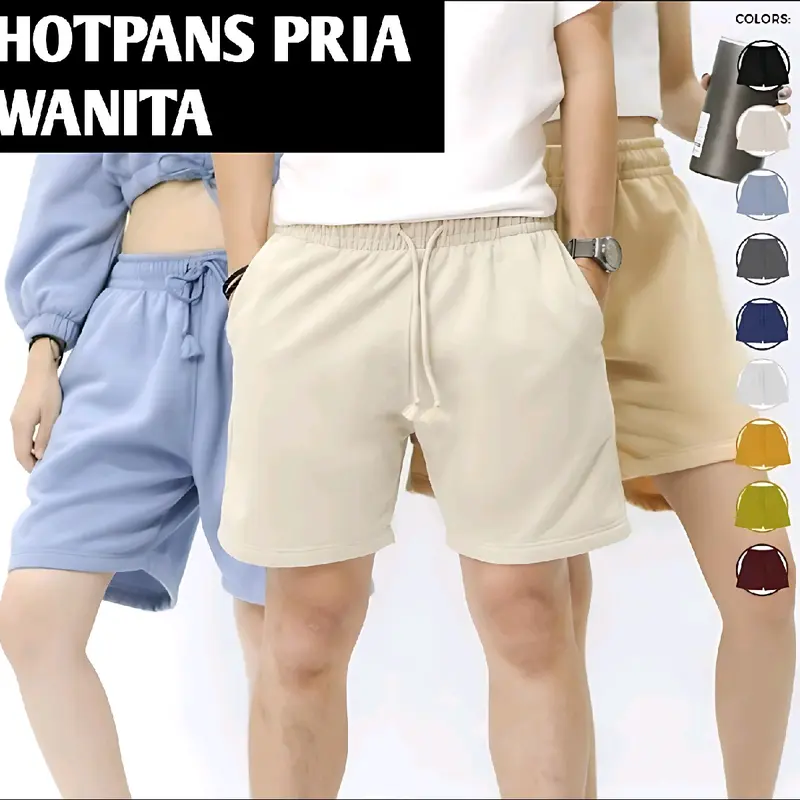 celana pendek pria wanita hotpans indor outdor celana pendek nyaman celana buat di rumah Fleece Melar Shorts Tebal 1