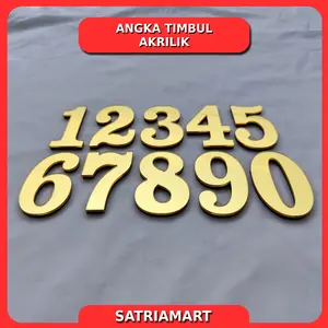 Custom Nomor Angka Akrilik Mirror Nomor Rumah/Nomor Kos-Kosan/Nomor Pintu/Nomor Ruko/Nomor Meja