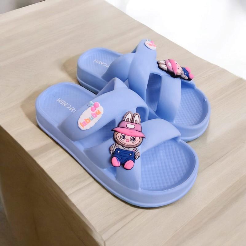 Product Introduction of Sandal Anak Perempuan Motif Silang Labubu Hr8031 Viral Sandal Wedges Anti Slip Ringan Nyaman 8