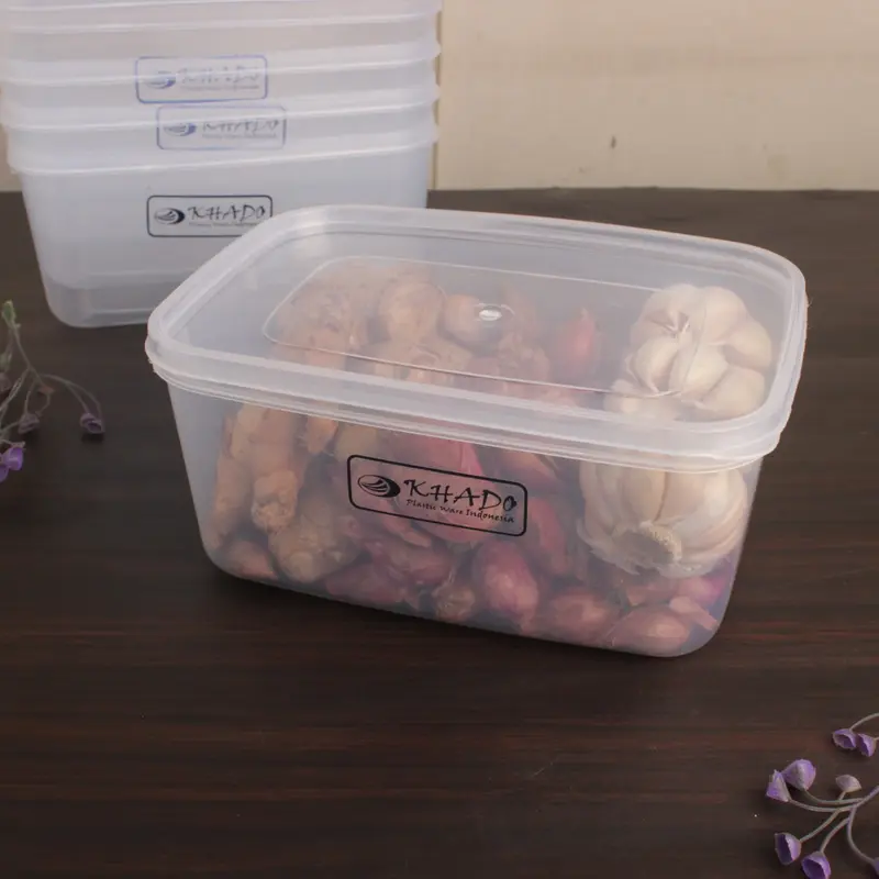 (ISI 6PCS )WADAH PENYIMPANAN MAKANAN KHADO PACK 1000 ML DAN 1800 ML PLASTIK TRANSPARANT 3