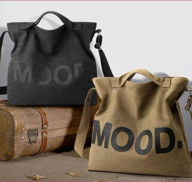 TÚI TOTE ĐEO CHÉO MOOD VẢI CANVAS PHONG CÁCH ULZZANG UNISEX