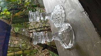 Product Review of 1pc Clear Glass Candle Holder for Dinner Table Wedding - Elegant Pillar Taper & Tealight Candlesticks - Decor, Ornaments from T**a ** 0