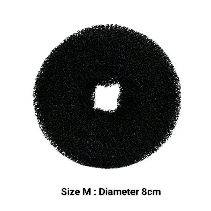 Hairbund Donat Rambut Sanggul Cepol Scrunchies Hitam 2